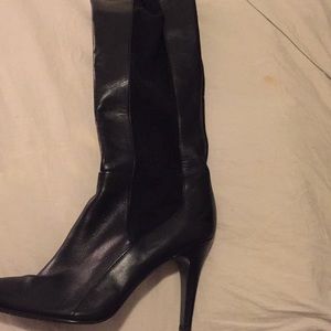 Tahiri heeled black pull up boots